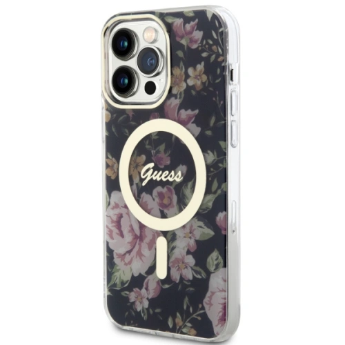 Kup Guess Apple Tasche GUHMP14XHCFWSK iPhone 14 Pro Max schwarz/schwarz Hardcase Flower MagSafe - GUE2530 - {ean13} - Sklep Home Screen