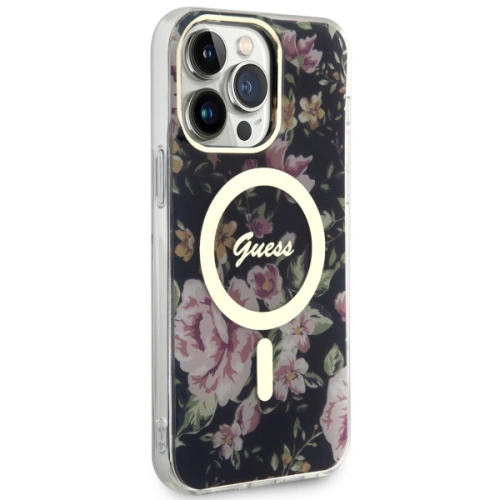 Kup Guess Apple Tasche GUHMP14XHCFWSK iPhone 14 Pro Max schwarz/schwarz Hardcase Flower MagSafe - GUE2530 - {ean13} - Sklep Home Screen
