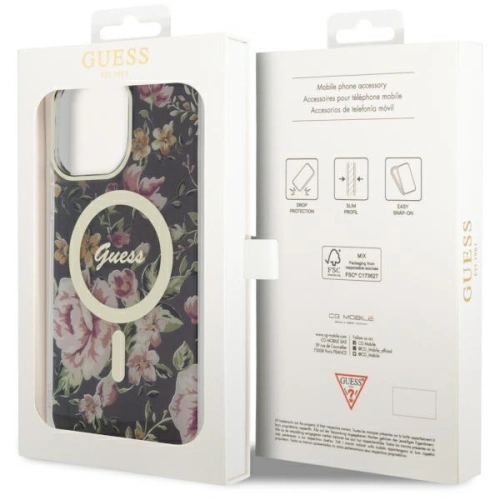 Kup Etui Guess GUHMP14XHCFWSK Apple iPhone 14 Pro Max černý/black hardcase Flower MagSafe - GUE2530 - {ean13} - Sklep Home Screen