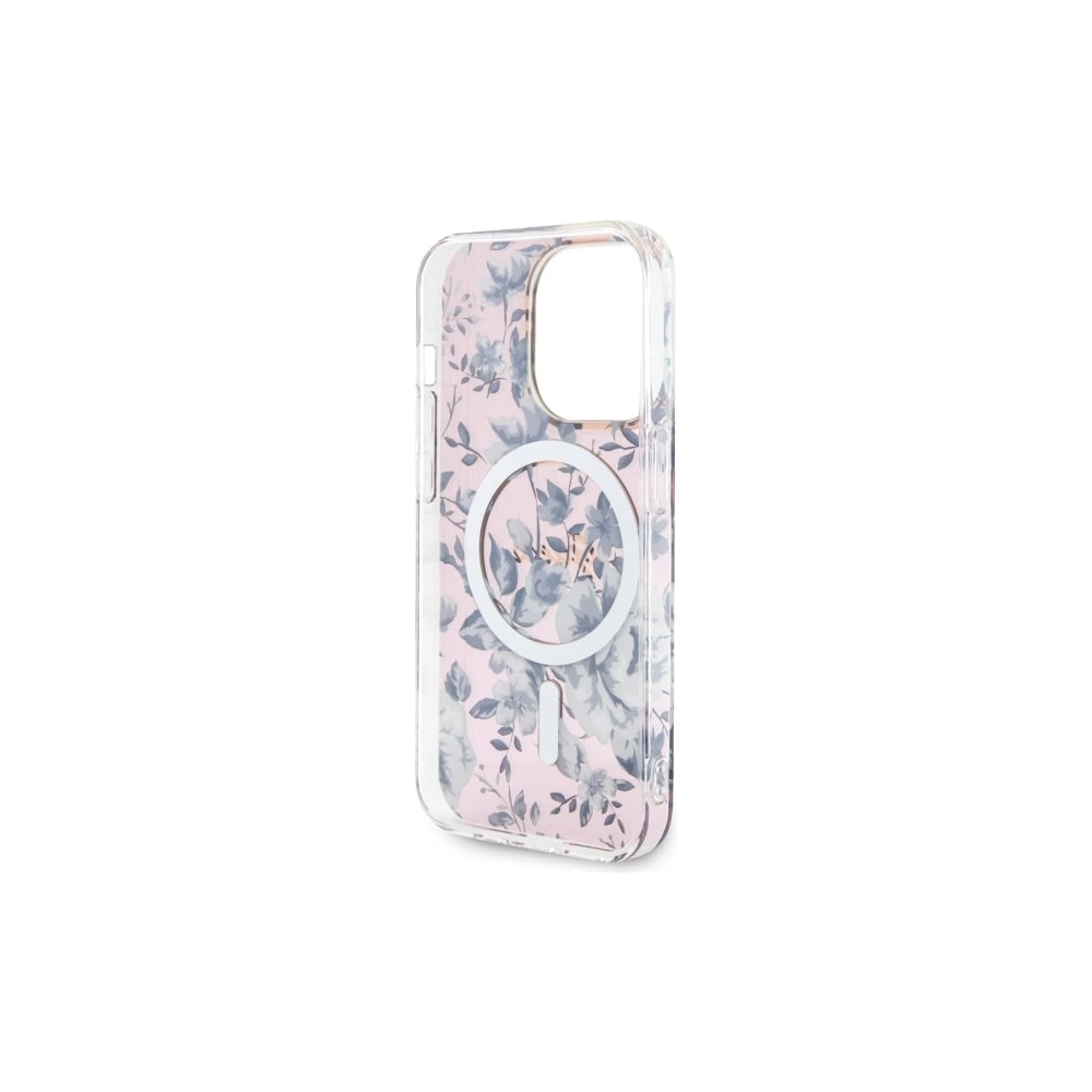 Etui Guess GUHMP14XHCFWSP Apple iPhone 14 Pro Max różowy/pink hardcase Flower MagSafe