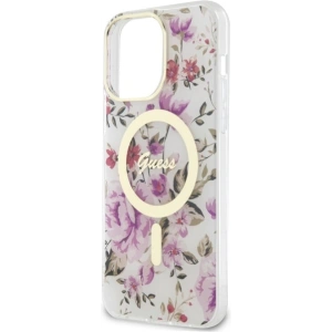 Kup Etui Guess GUHMP14XHCFWST Apple iPhone 14 Pro Max transparentní tvrdý obal Květy MagSafe - GUE2532 - {ean13} - Sklep Home Screen