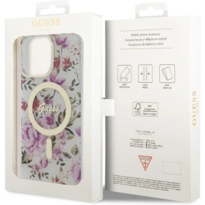 Kup Etui Guess GUHMP14XHCFWST Apple iPhone 14 Pro Max transparentní tvrdý obal Květy MagSafe - GUE2532 - {ean13} - Sklep Home Screen