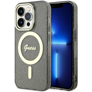 Kup Etui Guess GUHMP14XHCMCGK Apple iPhone 14 Pro Max czarny/black hardcase Glitter Gold MagSafe - GUE2533 - {ean13} - Sklep Home Screen