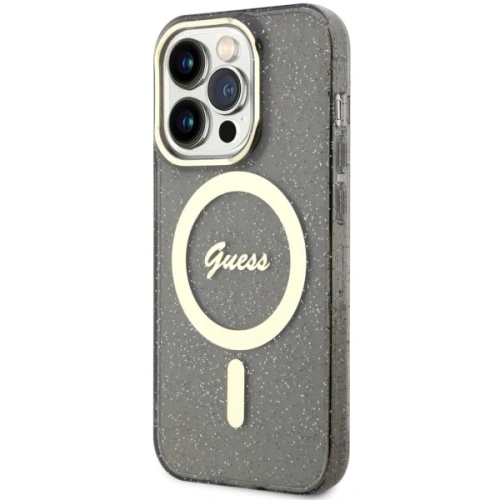 Kup Etui Guess GUHMP14XHCMCGK Apple iPhone 14 Pro Max černý/black hardcase Glitter Gold MagSafe - GUE2533 - {ean13} - Sklep Home Screen
