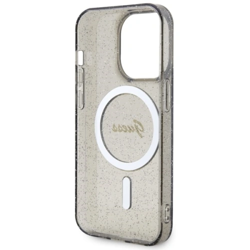 Kup Guess Apple Tasche GUHMP14XHCMCGK iPhone 14 Pro Max schwarz/schwarz Hardcase Glitter Gold MagSafe - GUE2533 - {ean13} - Sklep Home Screen