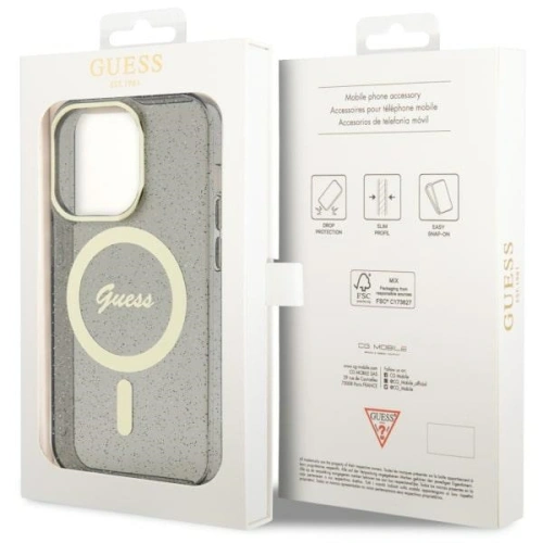 Kup Etui Guess GUHMP14XHCMCGK Apple iPhone 14 Pro Max černý/black hardcase Glitter Gold MagSafe - GUE2533 - {ean13} - Sklep Home Screen