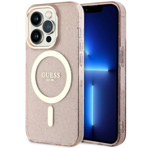 Kup Etui Guess GUHMP14XHCMCGP Apple iPhone 14 Pro Max růžový/pink hardcase Glitter Gold MagSafe - GUE2534 - {ean13} - Sklep Home Screen