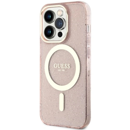 Kup Etui Guess GUHMP14XHCMCGP Apple iPhone 14 Pro Max růžový/pink hardcase Glitter Gold MagSafe - GUE2534 - {ean13} - Sklep Home Screen