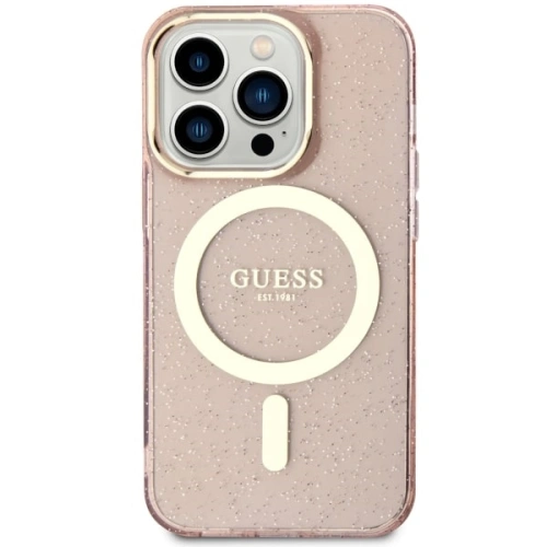Kup Etui Guess GUHMP14XHCMCGP Apple iPhone 14 Pro Max růžový/pink hardcase Glitter Gold MagSafe - GUE2534 - {ean13} - Sklep Home Screen