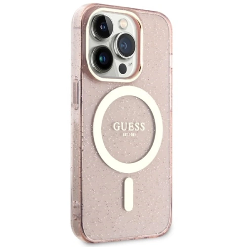 Kup Etui Guess GUHMP14XHCMCGP Apple iPhone 14 Pro Max růžový/pink hardcase Glitter Gold MagSafe - GUE2534 - {ean13} - Sklep Home Screen