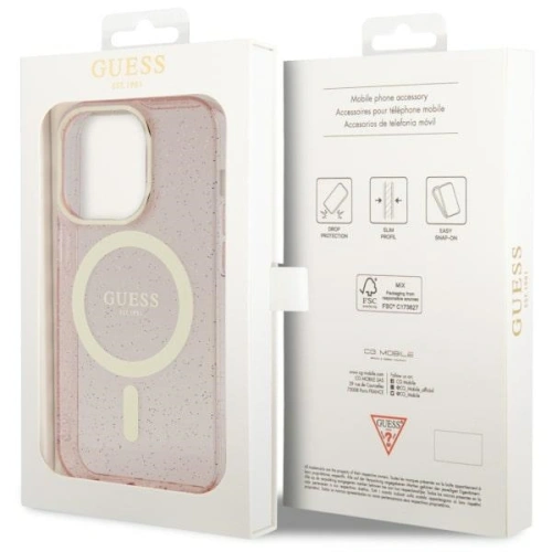 Kup Etui Guess GUHMP14XHCMCGP Apple iPhone 14 Pro Max růžový/pink hardcase Glitter Gold MagSafe - GUE2534 - {ean13} - Sklep Home Screen