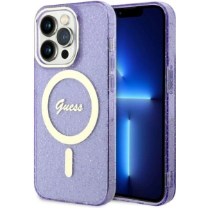 Kup Etui Guess GUHMP14XHCMCGU Apple iPhone 14 Pro Max purpurowy/purple hardcase Glitter Gold MagSafe - GUE2535 - {ean13} - Sklep Home Screen