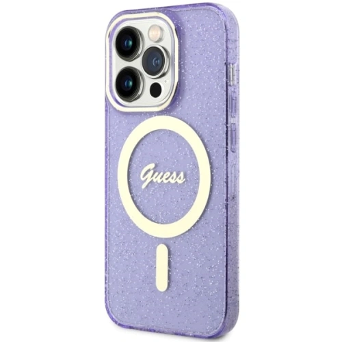 Kup Etui Guess GUHMP14XHCMCGU Apple iPhone 14 Pro Max purpurový/purple hardcase Glitter Gold MagSafe - GUE2535 - {ean13} - Sklep Home Screen