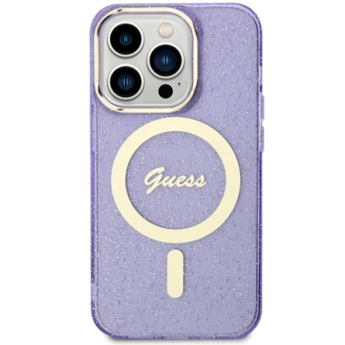 Kup Etui Guess GUHMP14XHCMCGU Apple iPhone 14 Pro Max purpurový/purple hardcase Glitter Gold MagSafe - GUE2535 - {ean13} - Sklep Home Screen