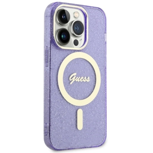 Kup Etui Guess GUHMP14XHCMCGU Apple iPhone 14 Pro Max purpurový/purple hardcase Glitter Gold MagSafe - GUE2535 - {ean13} - Sklep Home Screen
