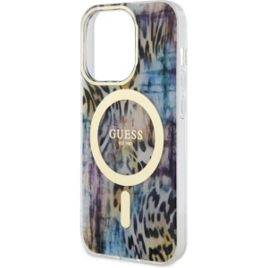 Kup Etui Guess GUHMP14XHLEOPWB Apple iPhone 14 Pro Max modrý/blue hardcase Leopard MagSafe - GUE2537 - {ean13} - Sklep Home Screen