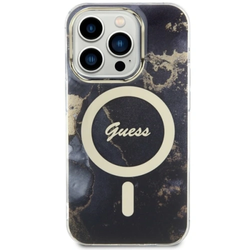 Kup Etui Guess GUHMP14XHTMRSK Apple iPhone 14 Pro Max černý/black hardcase Golden Marble MagSafe - GUE2539 - {ean13} - Sklep Home Screen