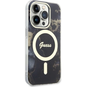 Kup Etui Guess GUHMP14XHTMRSK Apple iPhone 14 Pro Max černý/black hardcase Golden Marble MagSafe - GUE2539 - {ean13} - Sklep Home Screen