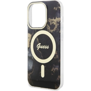 Kup Etui Guess GUHMP14XHTMRSK Apple iPhone 14 Pro Max černý/black hardcase Golden Marble MagSafe - GUE2539 - {ean13} - Sklep Home Screen