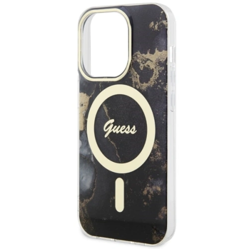 Kup Etui Guess GUHMP14XHTMRSK Apple iPhone 14 Pro Max černý/black hardcase Golden Marble MagSafe - GUE2539 - {ean13} - Sklep Home Screen