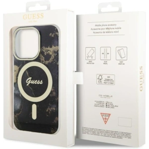 Kup Etui Guess GUHMP14XHTMRSK Apple iPhone 14 Pro Max černý/black hardcase Golden Marble MagSafe - GUE2539 - {ean13} - Sklep Home Screen