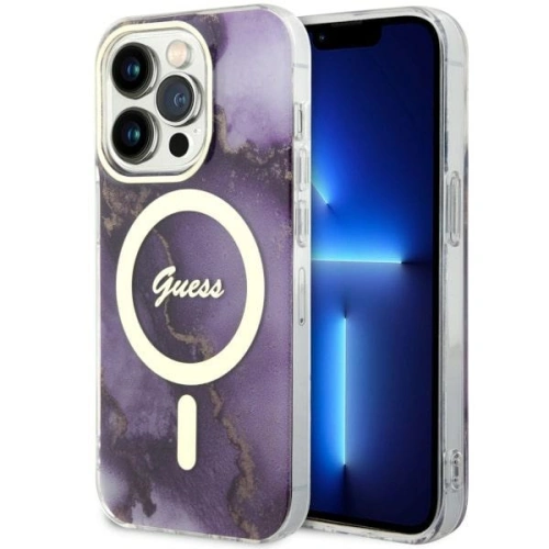 Kup Etui Guess GUHMP14XHTMRSU Apple iPhone 14 Pro Max purpurový/purple hardcase Golden Marble MagSafe - GUE2540 - {ean13} - Sklep Home Screen