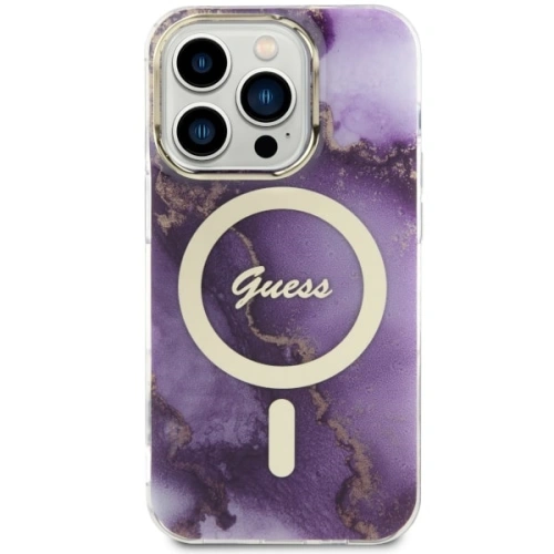 Kup Etui Guess GUHMP14XHTMRSU Apple iPhone 14 Pro Max purpurový/purple hardcase Golden Marble MagSafe - GUE2540 - {ean13} - Sklep Home Screen