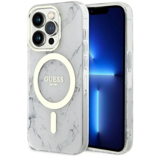 Kup Etui Guess GUHMP14XPCUMAH Apple iPhone 14 Pro Max bílý/white hardcase Marble MagSafe - GUE2541 - {ean13} - Sklep Home Screen