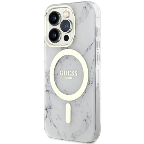 Kup Etui Guess GUHMP14XPCUMAH Apple iPhone 14 Pro Max biały/white hardcase Marble MagSafe - GUE2541 - {ean13} - Sklep Home Screen