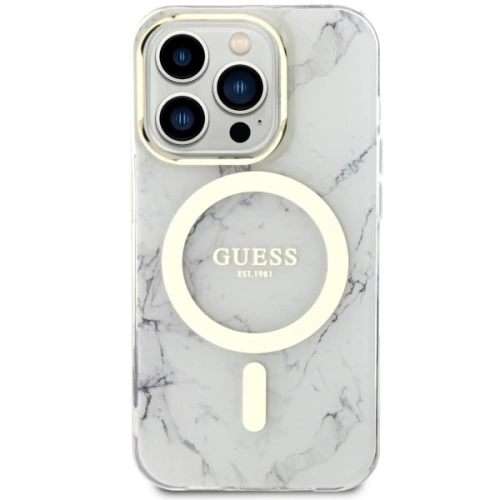 Kup Etui Guess GUHMP14XPCUMAH Apple iPhone 14 Pro Max bílý/white hardcase Marble MagSafe - GUE2541 - {ean13} - Sklep Home Screen