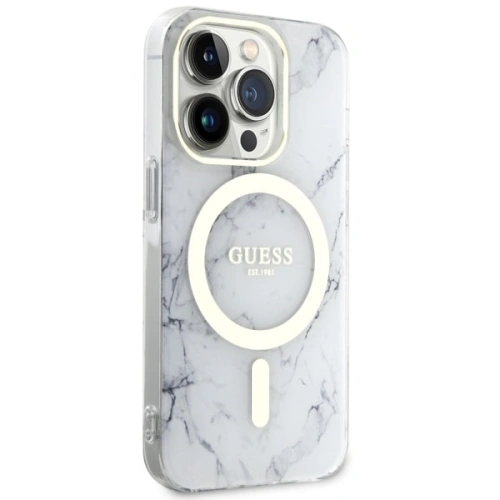 Kup Etui Guess GUHMP14XPCUMAH Apple iPhone 14 Pro Max bílý/white hardcase Marble MagSafe - GUE2541 - {ean13} - Sklep Home Screen