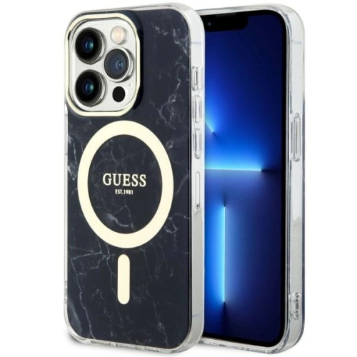 Kup Guess Apple Tasche GUHMP14XPCUMAK iPhone 14 Pro Max schwarz/schwarz Hardcase Marble MagSafe - GUE2542 - {ean13} - Sklep Home Screen