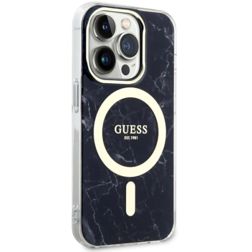 Kup Guess Apple Tasche GUHMP14XPCUMAK iPhone 14 Pro Max schwarz/schwarz Hardcase Marble MagSafe - GUE2542 - {ean13} - Sklep Home Screen