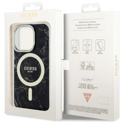 Kup Etui Guess GUHMP14XPCUMAK Apple iPhone 14 Pro Max černý/black hardcase Marble MagSafe - GUE2542 - {ean13} - Sklep Home Screen
