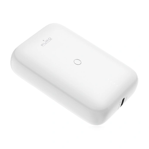Kup PURO Compact Mini Power Bank 10000 mAh, USB-C & USB-A (fehér) - PUR692 - {ean13} - Sklep Home Screen