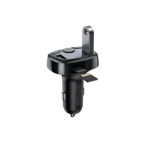 Kup FM adó Baseus T típusú Bluetooth 2xUSB microSD (fekete) - BSU4034 - {ean13} - Sklep Home Screen