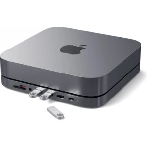 Kup Satechi Apple Standfuß Aluminium Hub für Mac mini Hub USB-C (USB-C, 3x USB-A, micro/SD-Kartenleser, Klinkenanschluss) (spacegrau) - STH2 - {ean13} - Sklep Home Screen