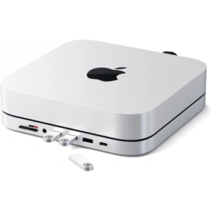 Kup Satechi Apple Standfuß Aluminium Hub für Mac mini Hub USB-C (USB-C, 3x USB-A, micro/SD-Kartenleser, Klinkenanschluss) (silber) - STH3 - {ean13} - Sklep Home Screen
