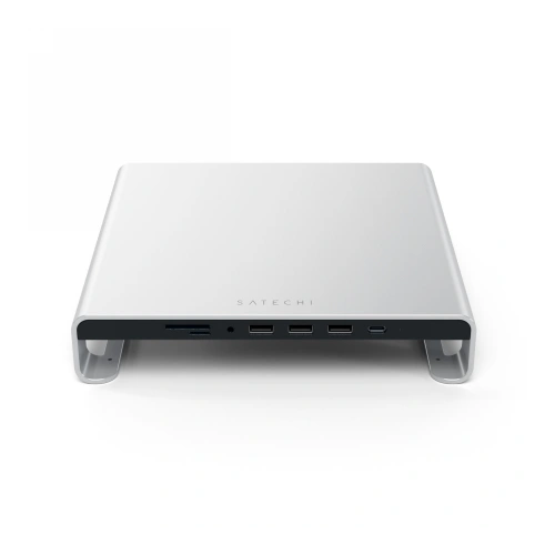 Kup Satechi Apple Standfuß Aluminium Hub für iMac USB-C (USB-C, 3x USB-A, micro/SD-Kartenleser, Klinkenanschluss) (silber) - STH5 - {ean13} - Sklep Home Screen