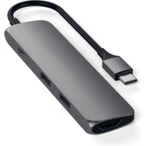 Adapter HUB Satechi Aluminium Adapter Slim USB-C (USB-C, 4K HDMI, 2x USB-A) (space gray)