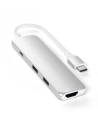 Satechi Adapter HUB Aluminium Slim USB-C Adapter (USB-C, 4K HDMI, 2x USB-A) (silber)