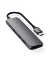 Adaptér HUB Satechi Aluminium Adapter Slim v2 USB-C (USB-C, 2x USB-A, 4K HDMI, čtečka karet) (space gray)