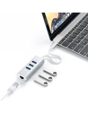Kup Satechi Adapter HUB Aluminium Hub 2in1 USB-C (3x USB-A, Ethernet) (silber) - STH14 - {ean13} - Sklep Home Screen