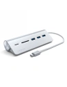 Satechi Adapter HUB Aluminium Hub Combo USB-C (3x USB-A, micro/SD Kartenleser) (silber)
