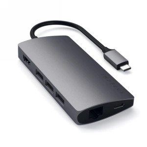 Kup Satechi Adapter HUB Aluminium V2 USB-C Adapter (USB-C, 3x USB-A, 4K HDMI, Kartenleser) (spacegrau) - STH16 - {ean13} - Sklep Home Screen