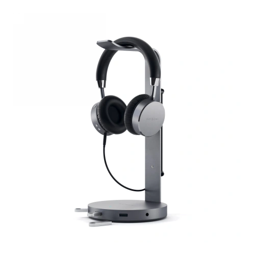 Kup Podstavec na sluchátka Satechi Aluminium USB-C Headphone Stand (USB-A, jack port) (space gray) - STH22 - {ean13} - Sklep Home Screen