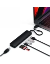 Satechi Adapter HUB Slim Multiport USB-C (USB-C PD, 2x USB-A, HDMI 4K, Ethernet, micro/SD Kartenleser) (schwarz)