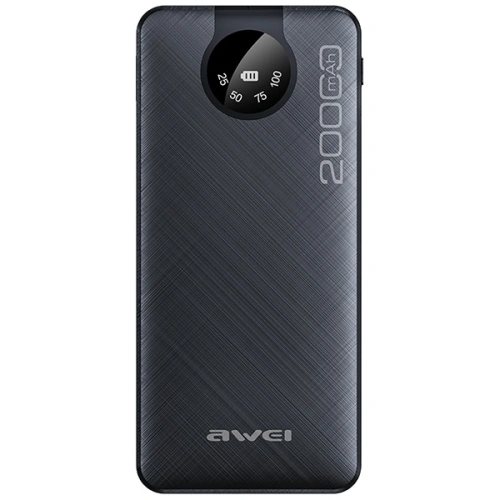 Buy AWEI P134K Powerbank 20000mAh black Display + USB/PD/Lightning/microUSB Cables - AWEI132 - {ean13} - Home Screen Store Europe