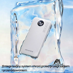 Kup AWEI P134K 20000mAh powerbank fekete / black kijelző + USB/PD/Lightning/microUSB kábelek - AWEI132 - {ean13} - Sklep Home Screen
