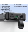 Buy AWEI P140K Powerbank 30000mAh 22.5W black 3xUSB/PD/Lightning Display + LED Light - AWEI133 - {ean13} - Home Screen Store Europe